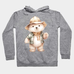 Polar Bear in Straw Hat Hoodie